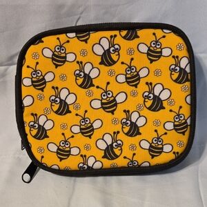 Bee Pattern Cosmetic Bag - Yellow